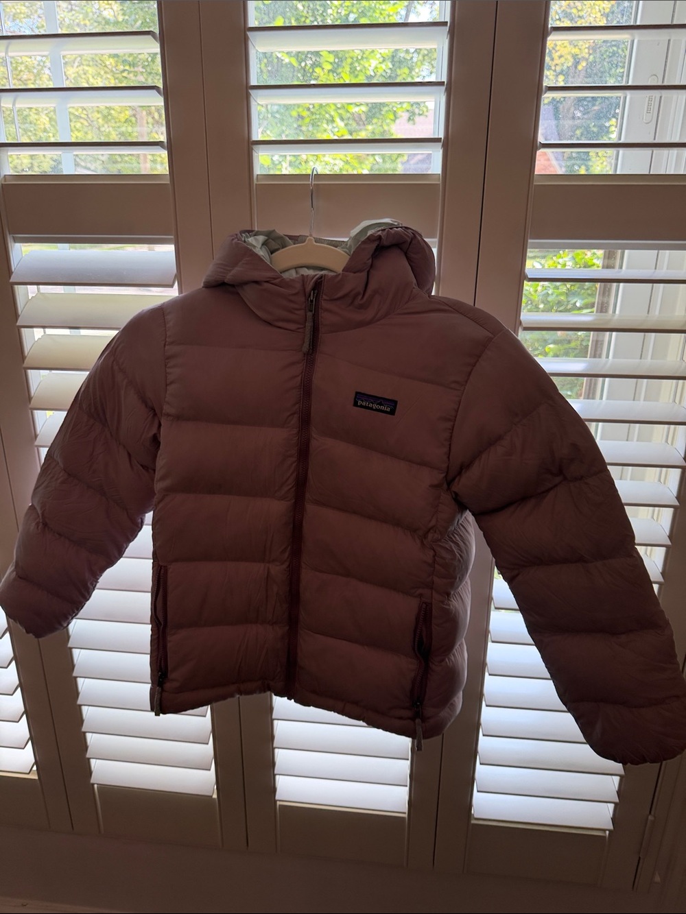 Patagonia Kids Hooded Puffer Jacket - Dusty Rose Pink